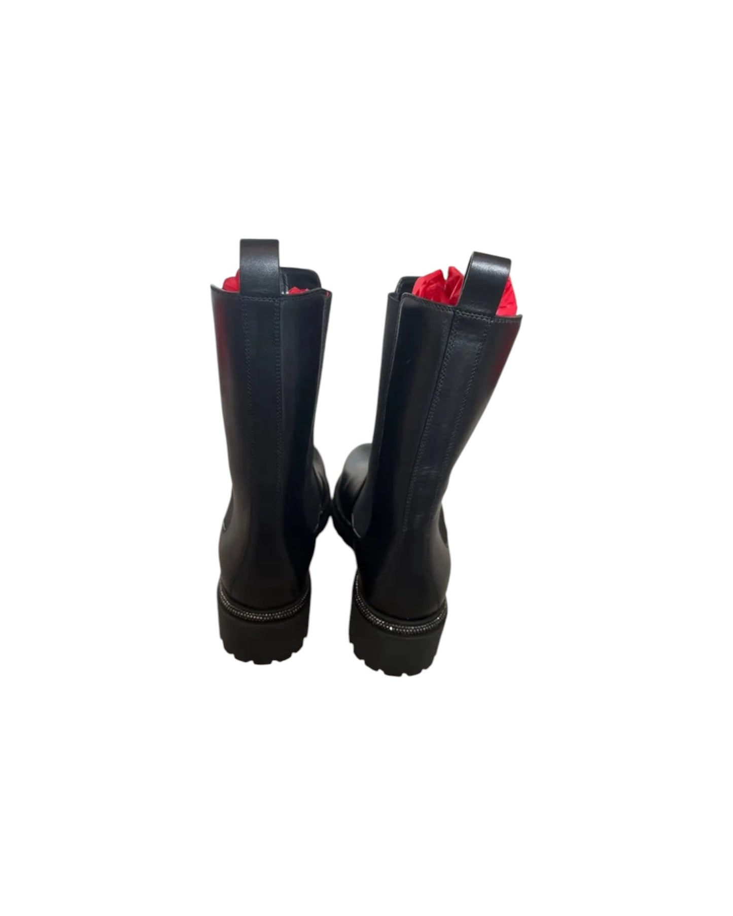 René Caovilla Bika Black Leather Chelsea Boots | Size EU 37