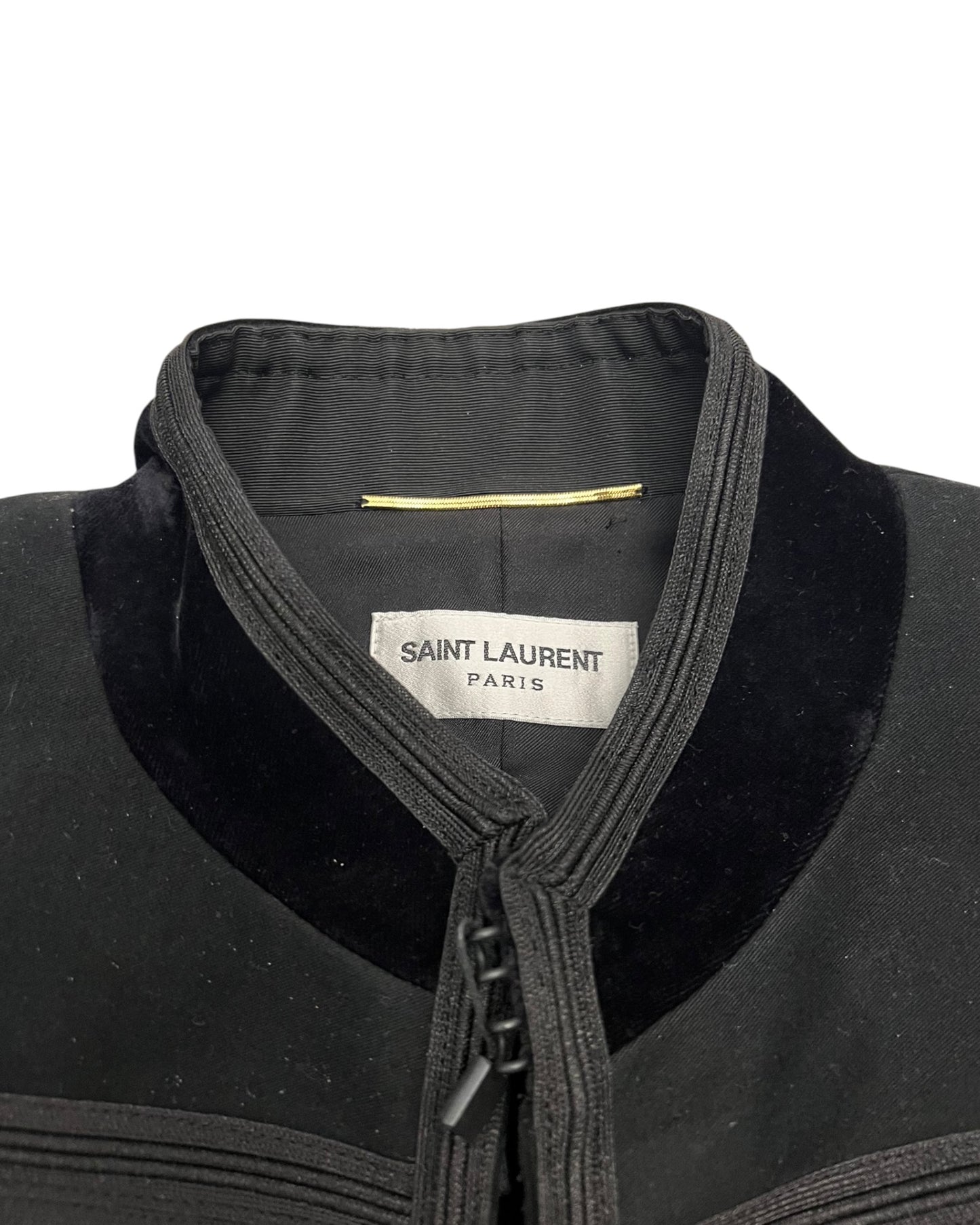 Saint Laurent Black Moleskin Military Jacket – Size 40