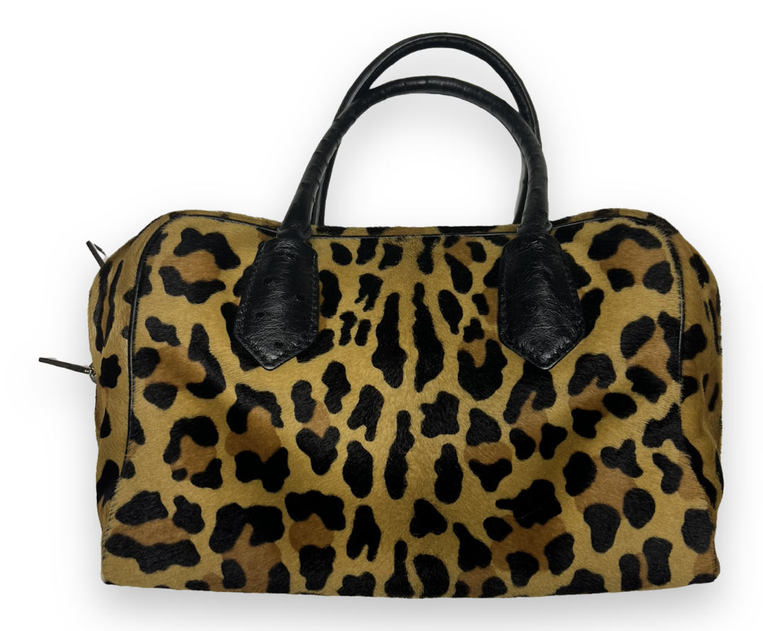 PRADA PONY SKIN & OSTRICH INSIDE BAG - The Luxury Savvy