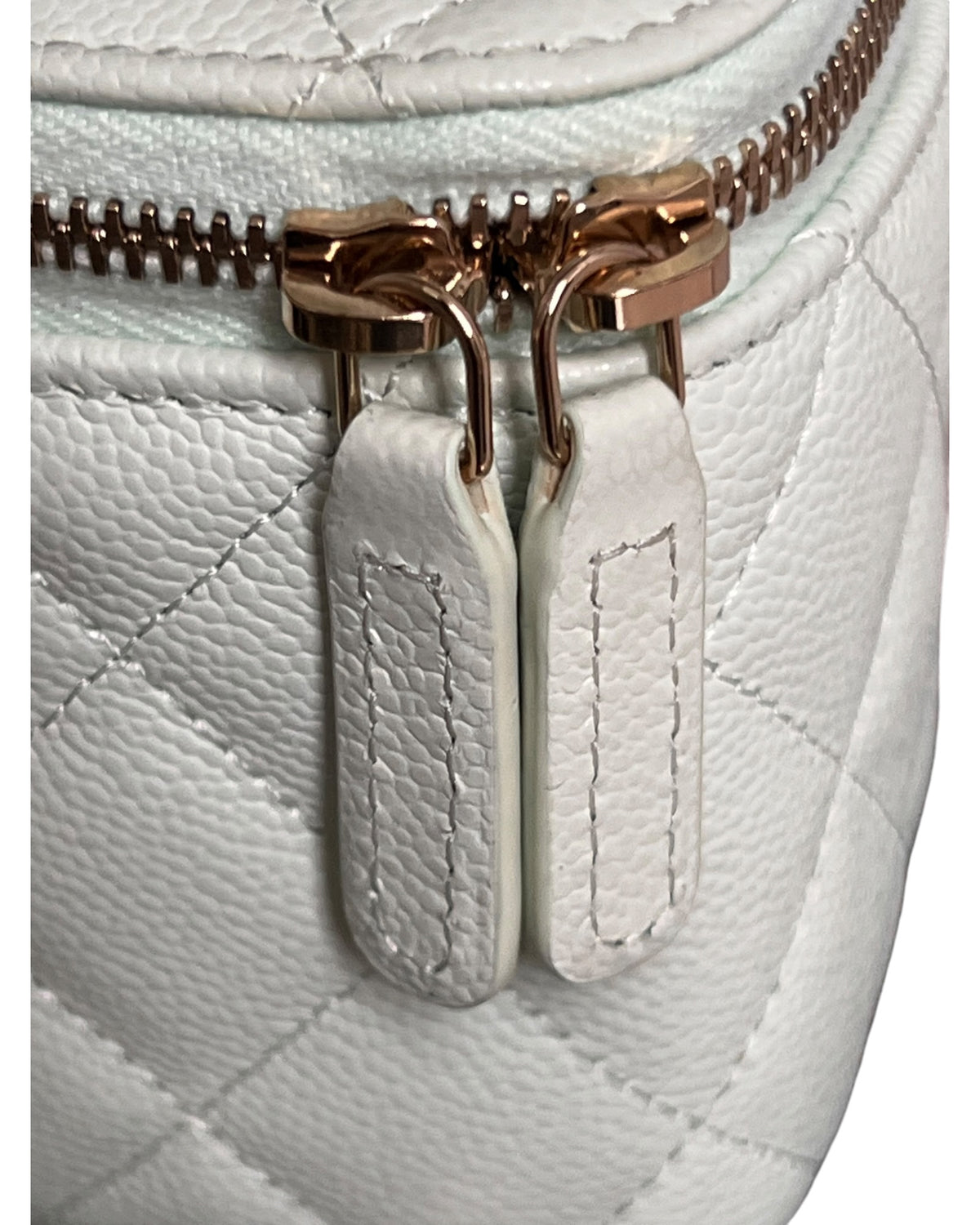 Chanel Mini Vanity Case Light Mint Green Caviar Leather Gold-Tone Hardware