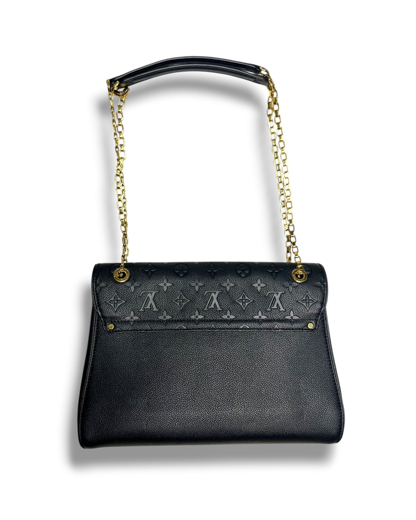 Louis Vuitton Saint-Germain MM Black Monogram Empreinte Leather Shoulder Bag – Gold Hardware