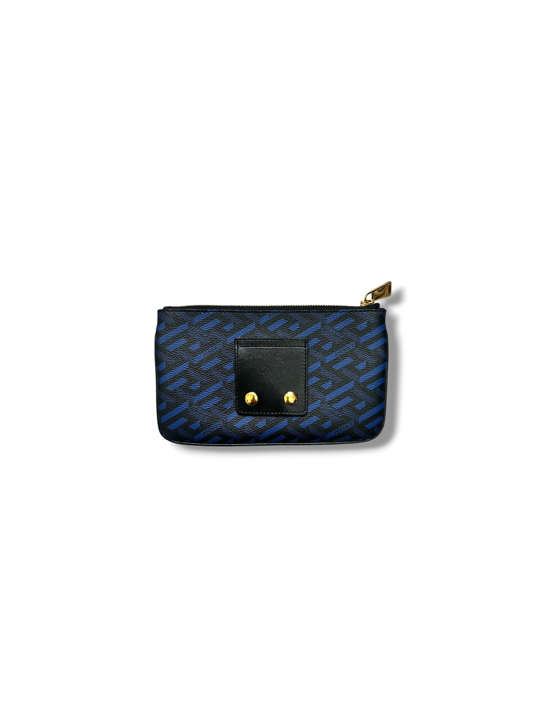 Versace Monogram Clutch Bag – Blue & Black - The Luxury Savvy