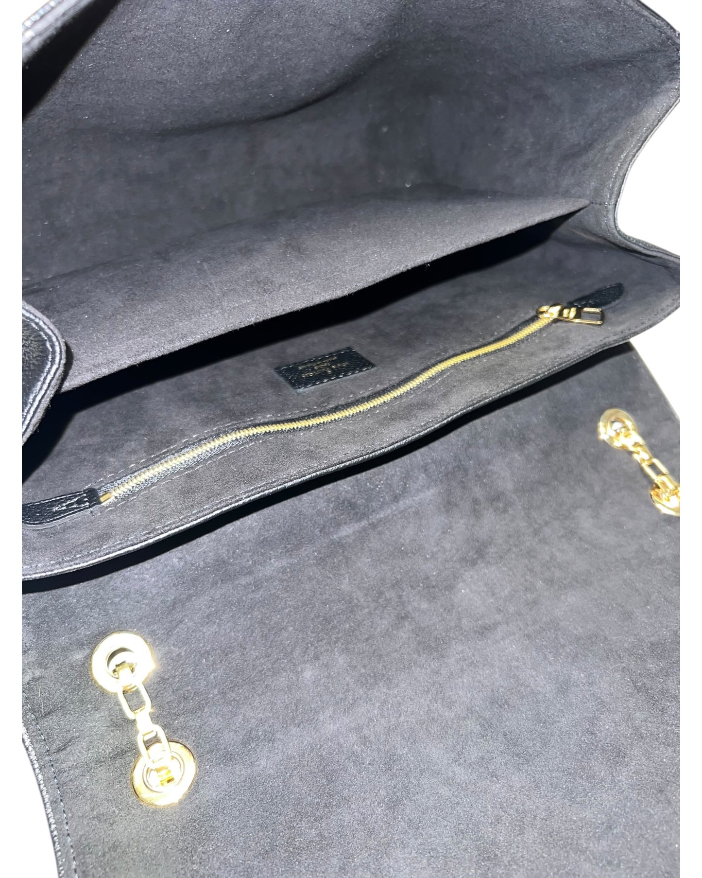 Louis Vuitton Saint-Germain MM Black Monogram Empreinte Leather Shoulder Bag – Gold Hardware