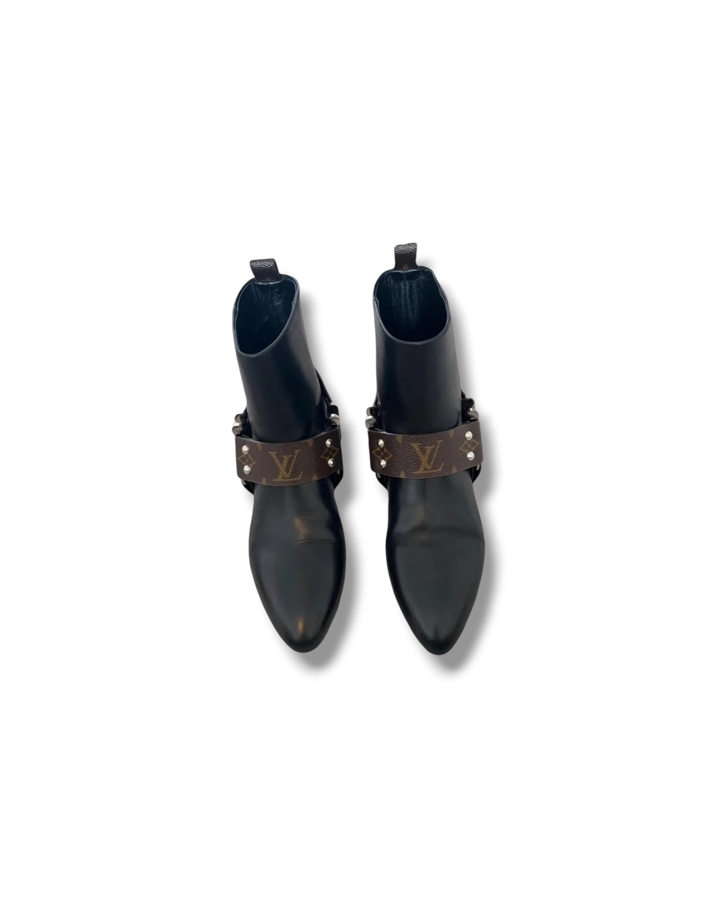 Louis Vuitton Rhapsody Ankle Boots Black Monogram | Size EU 37
