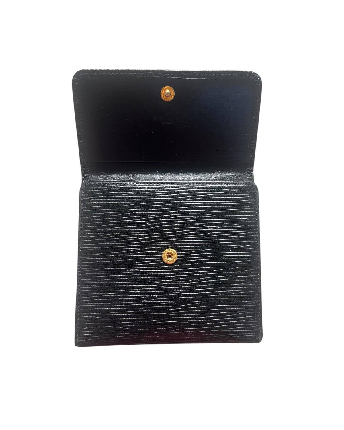 Louis Vuitton Vintage Compact Wallet – Black Épi Leather