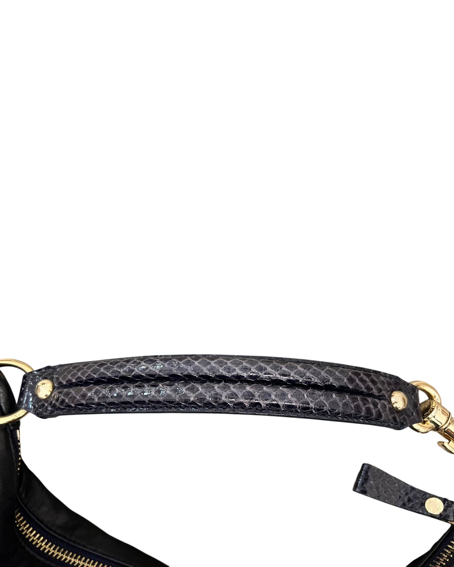 Jimmy Choo Navy Leather Hobo Shoulder Bag