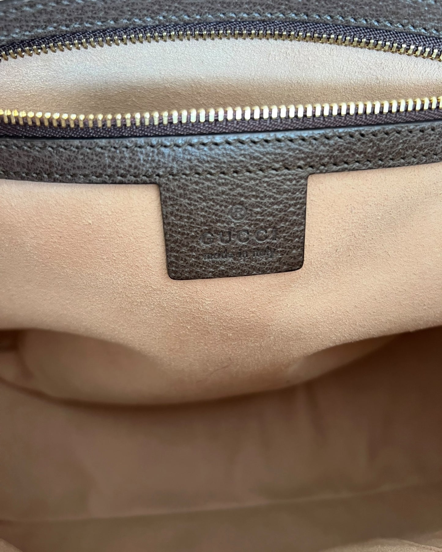 Gucci Ophidia GG Supreme Medium Top Handle Bag Beige Canvas & Brown Leather - The Luxury Savvy