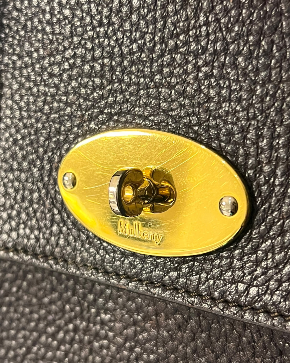 Mulberry Bayswater with Strap in Oxblood Grained Leather – Gold Hardware