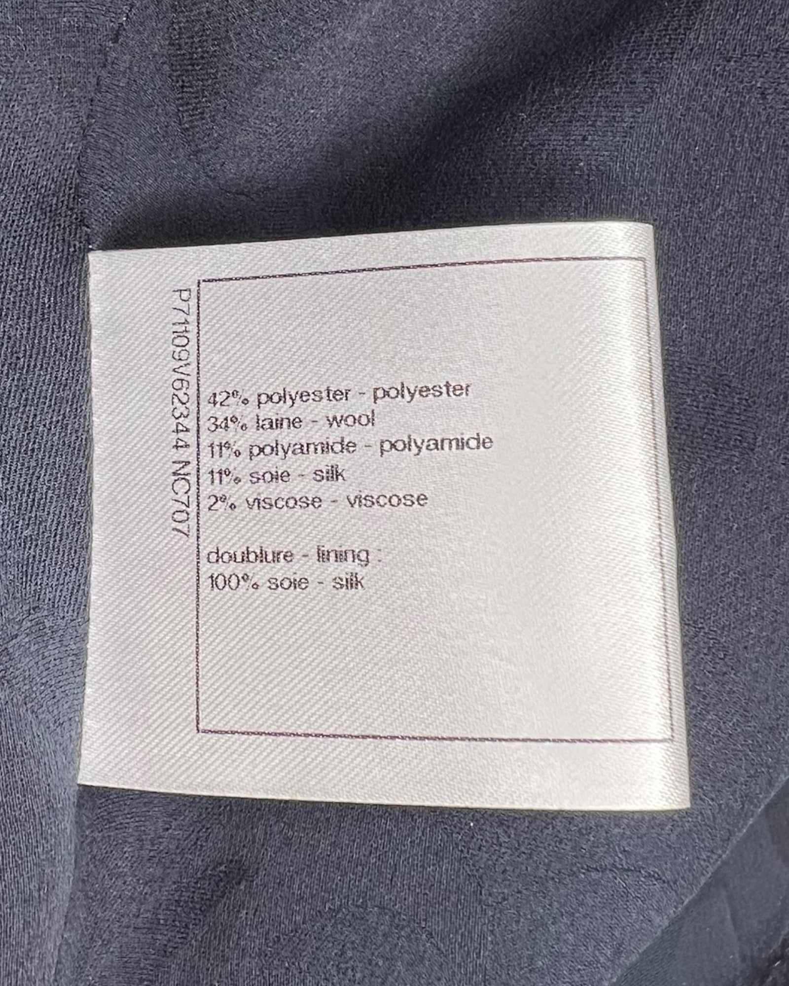 Chanel Tweed Jacket – Navy with Multicolour Sequin Detailing - The Luxury Savvy