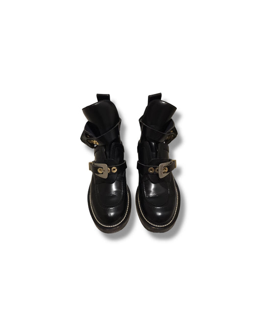 Balenciaga Ceinture Biker Boots | Black | Size 38 - The Luxury Savvy