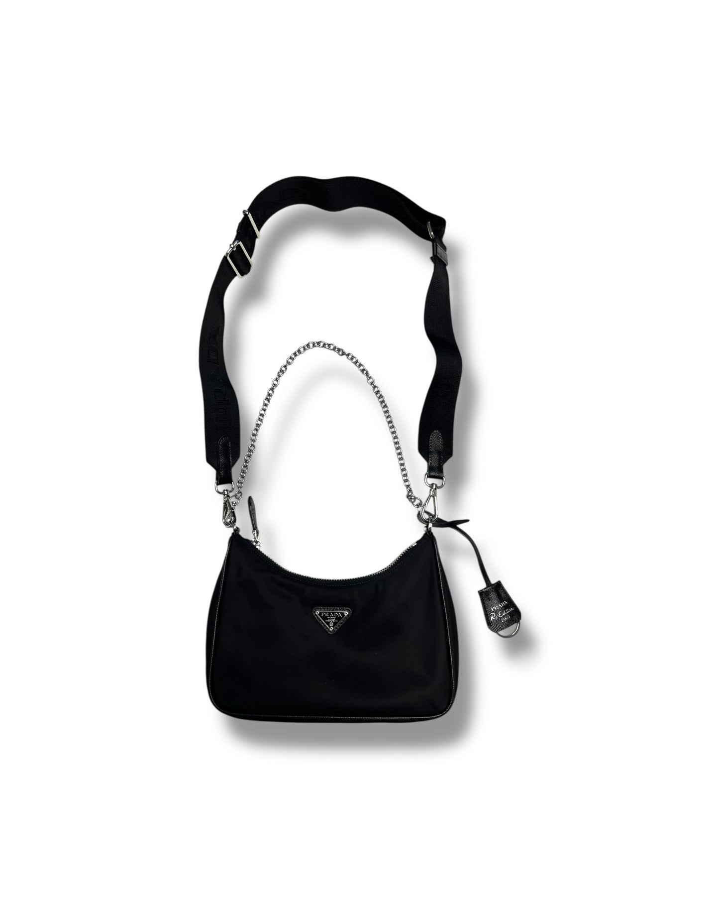 Prada Re-Edition 2005 Re-Nylon Shoulder Bag Black (Pre-Owned) - The Luxury Savvy