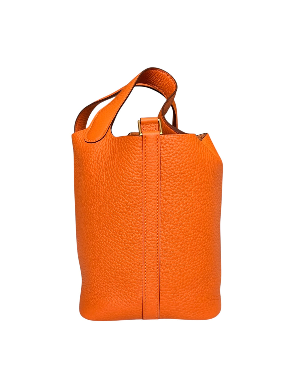 Hermès Picotin 18 Orange H Taurillon Clemence Gold Hardware