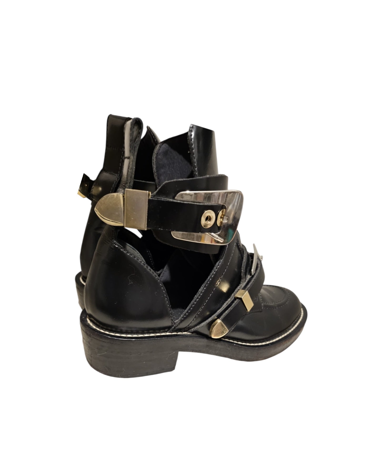 Balenciaga Ceinture Biker Boots | Black | Size 38 - The Luxury Savvy