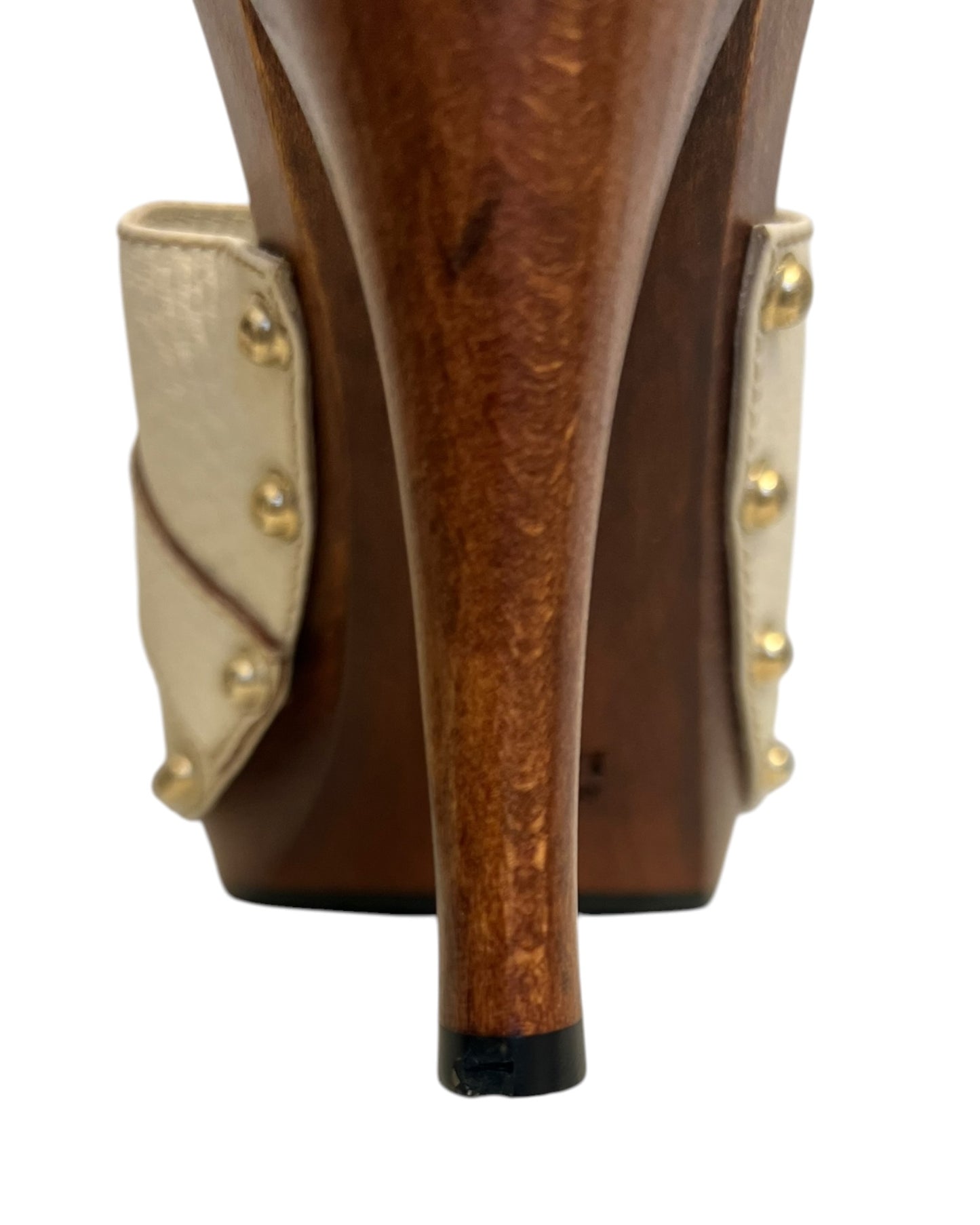 Gucci Horsebit Leather Wooden Heel Mules - Size 39