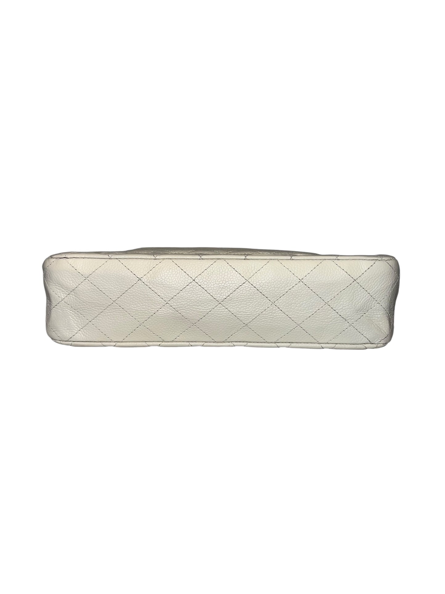 CHANEL Vintage Classic Double Flap Bag | Cream Caviar Leather | 24k Gold Plated Hardware - The Luxury Savvy