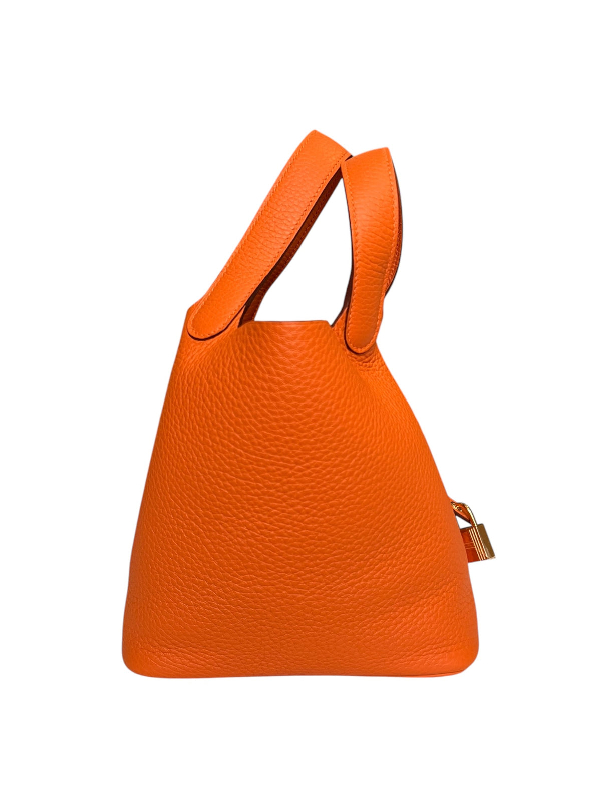 Hermès Picotin 18 Orange H Taurillon Clemence Gold Hardware