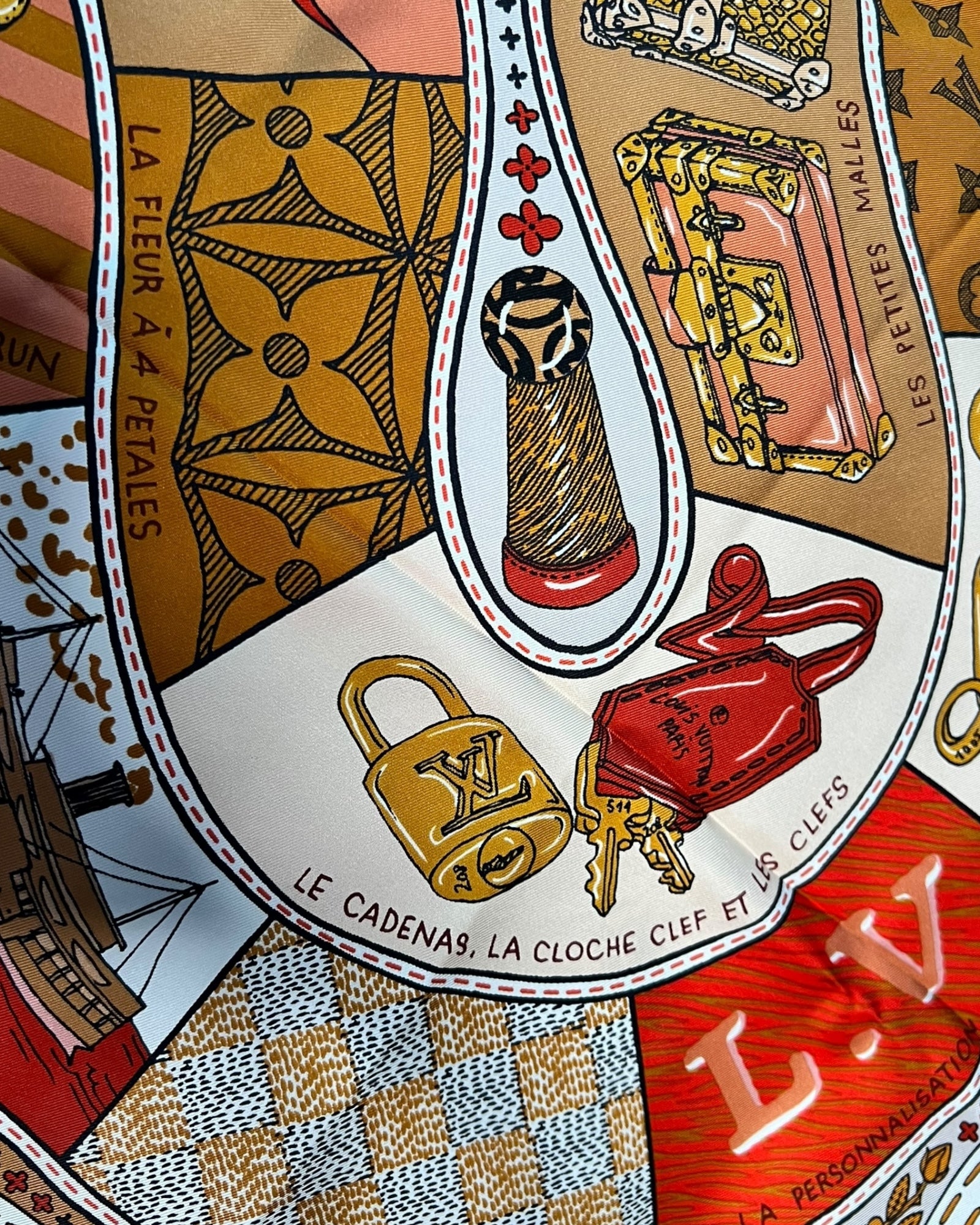Louis Vuitton Jeu de Louis Silk Scarf 90 x 90