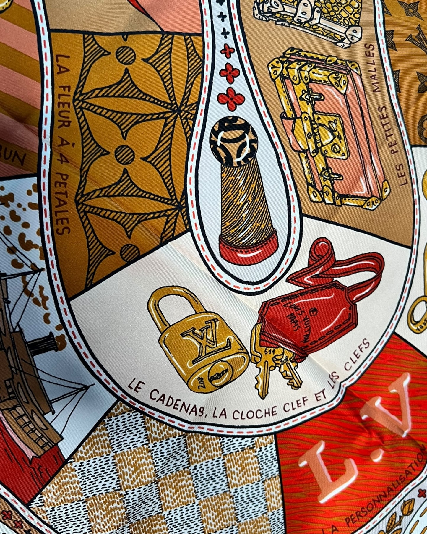 Louis Vuitton Jeu de Louis Silk Scarf 90 x 90