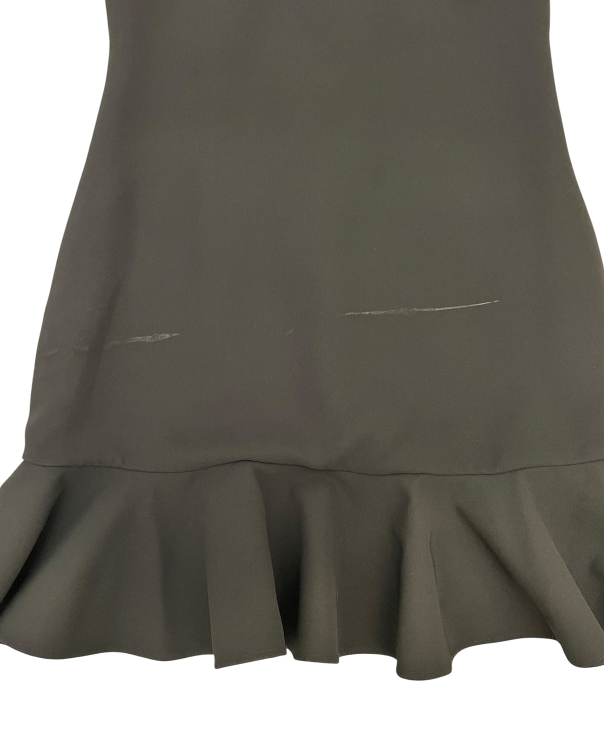 Victoria Beckham Black Sleeveless Ruffle Hem Dress – UK 12
