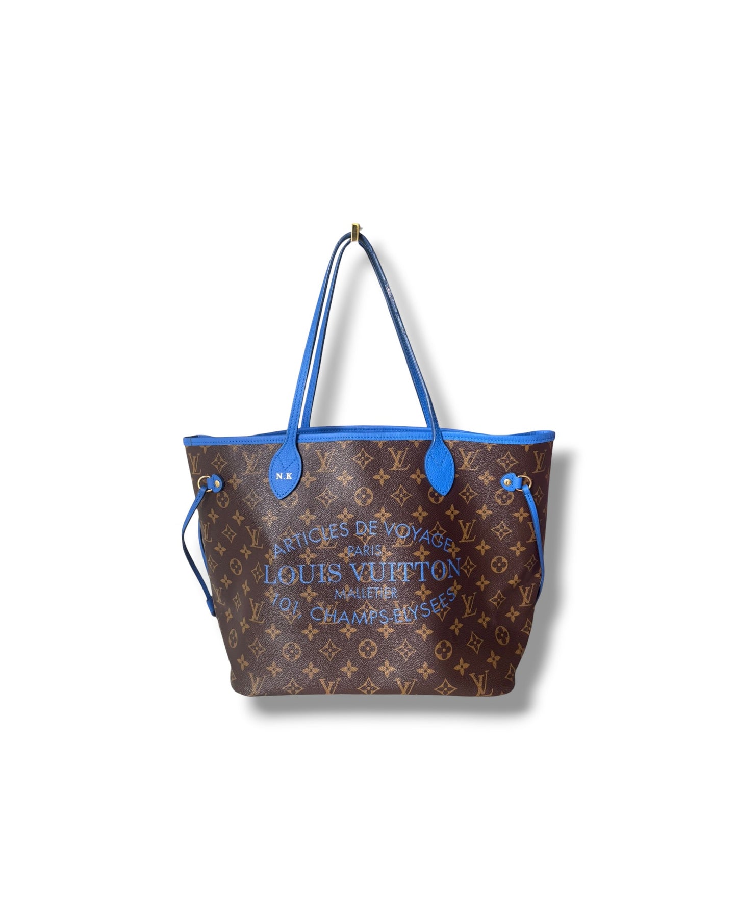 Louis Vuitton Limited Edition Monogram Ikat Neverfull MM Grand Bleu