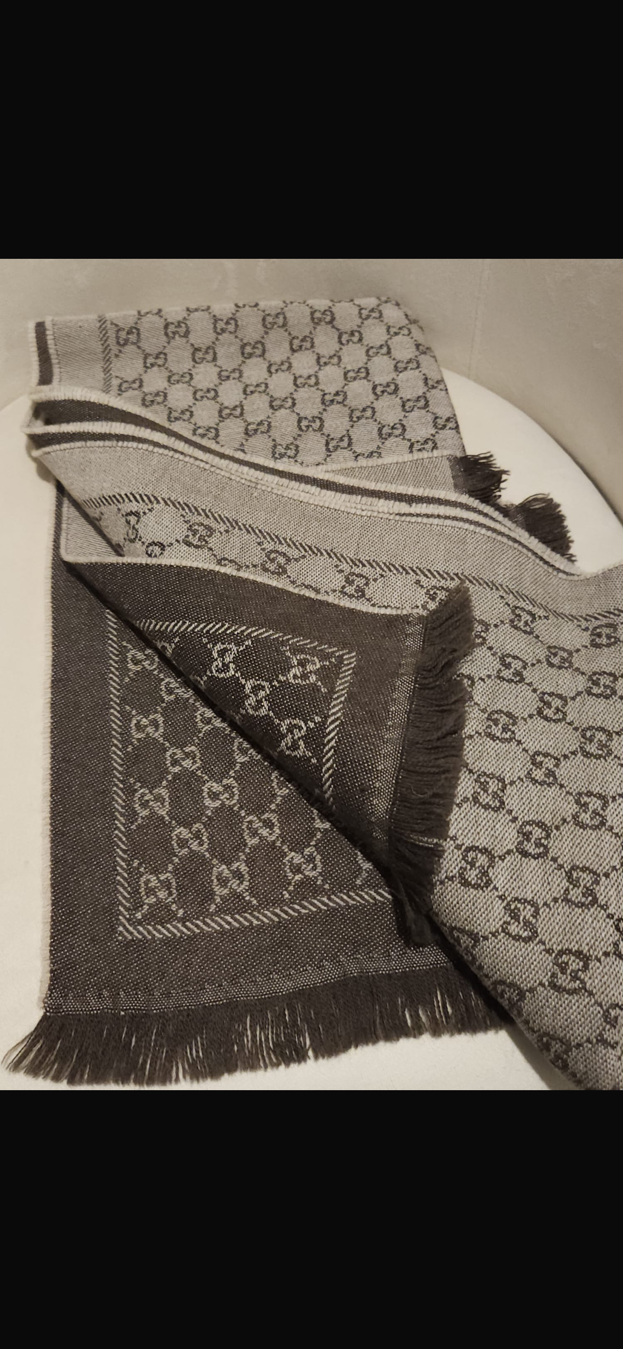 Gucci GG Monogram Scarf | Brown & Beige - The Luxury Savvy
