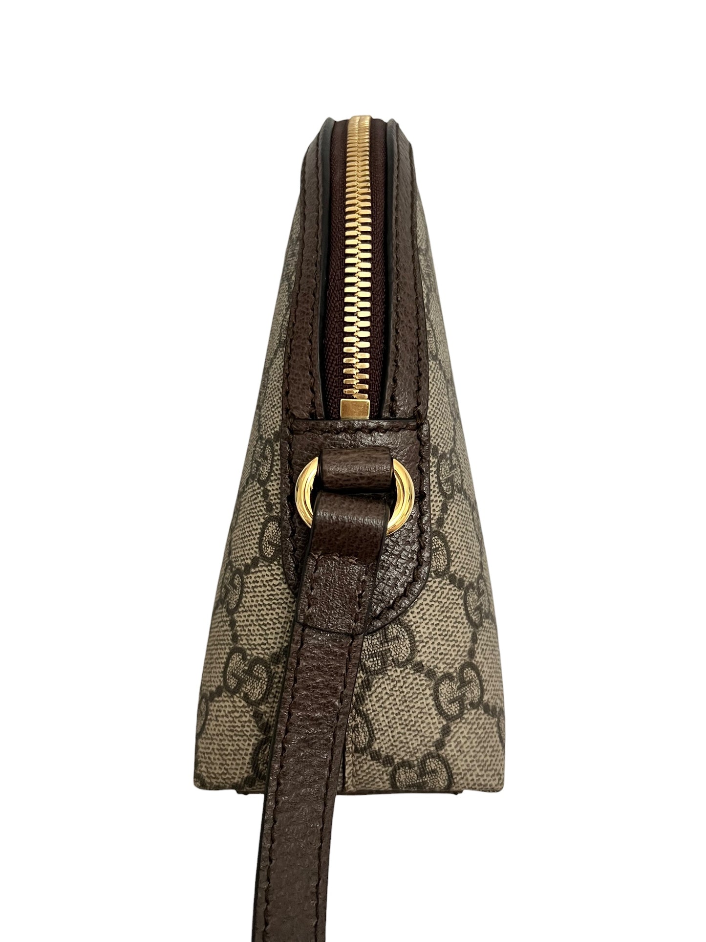 Gucci Ophidia Small GG Supreme Shoulder Bag with Web Stripe & Gold-Tone GG Hardware