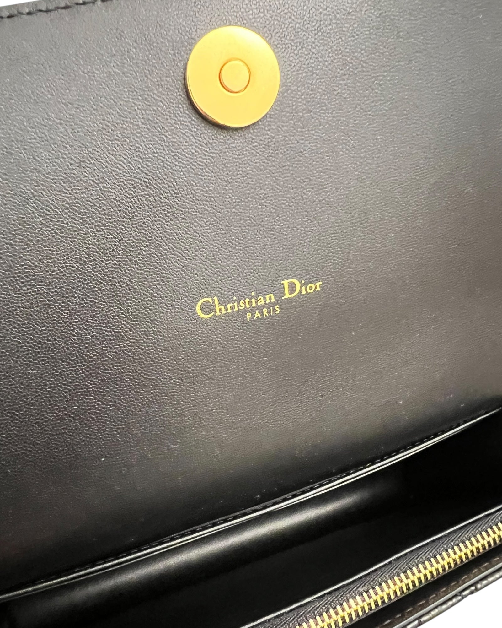 Christian Dior Small Dior Caro Wallet on Chain – Black - The Luxury Savvy