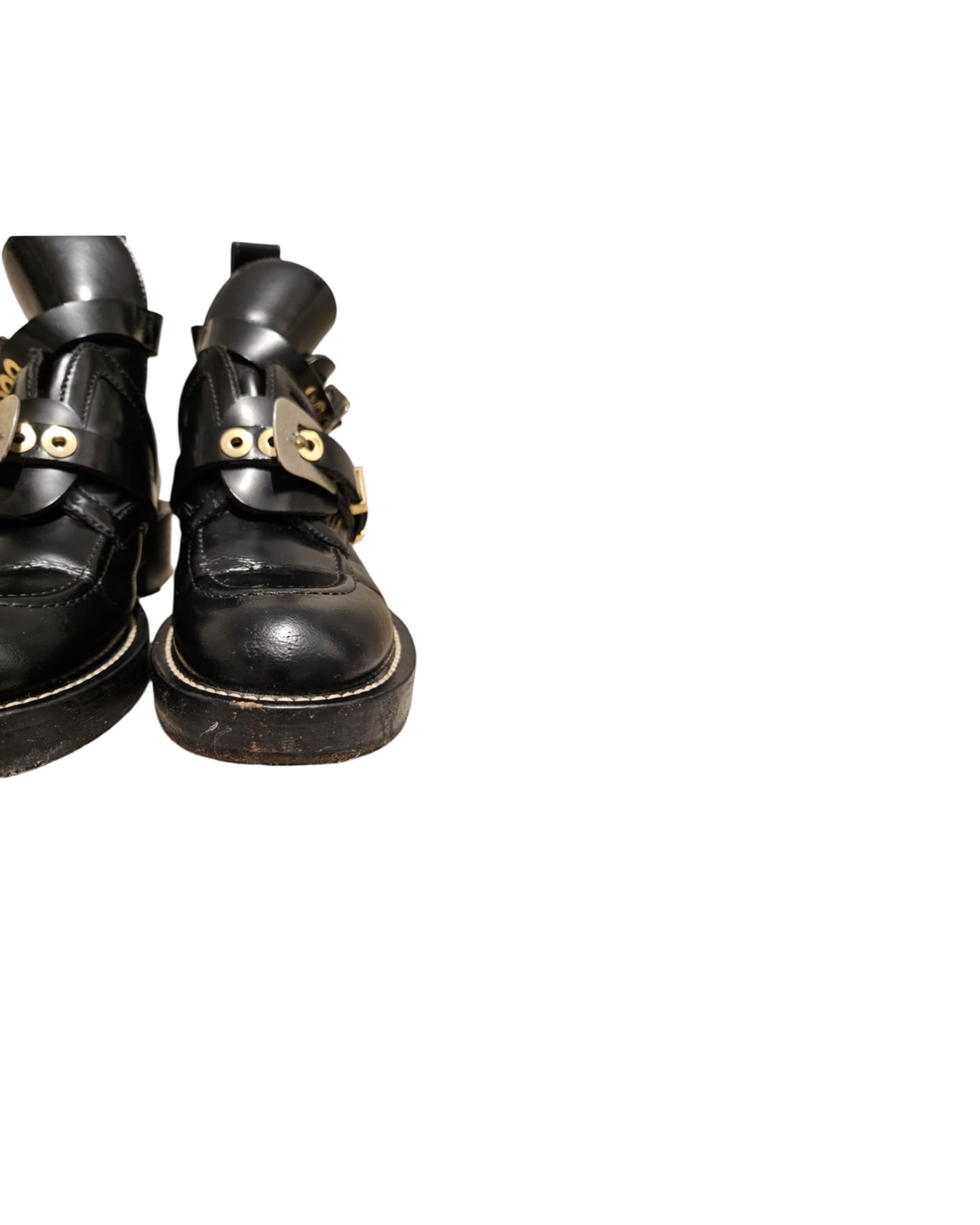 Balenciaga Ceinture Biker Boots | Black | Size 38 - The Luxury Savvy