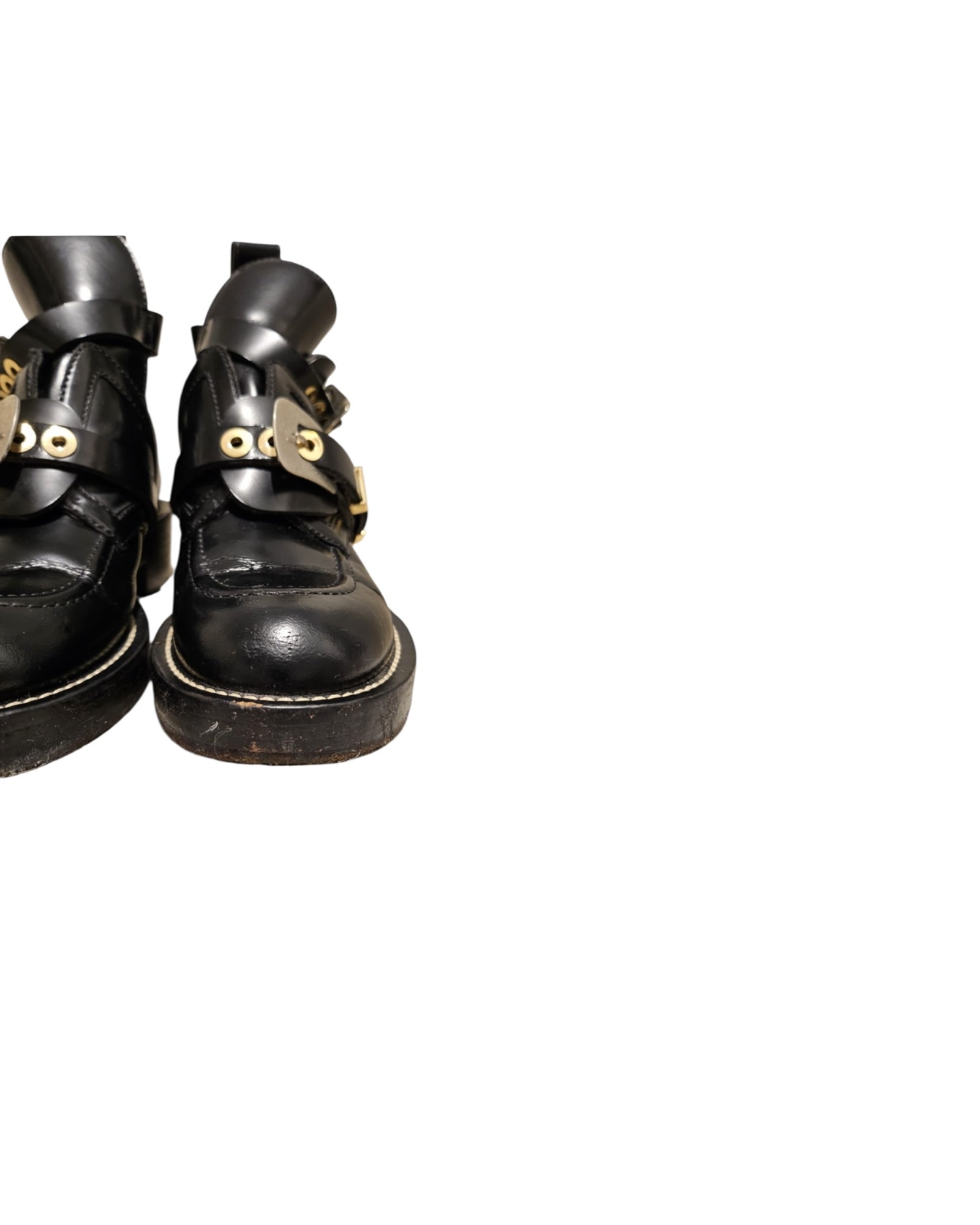 Balenciaga Ceinture Biker Boots | Black | Size 38 - The Luxury Savvy