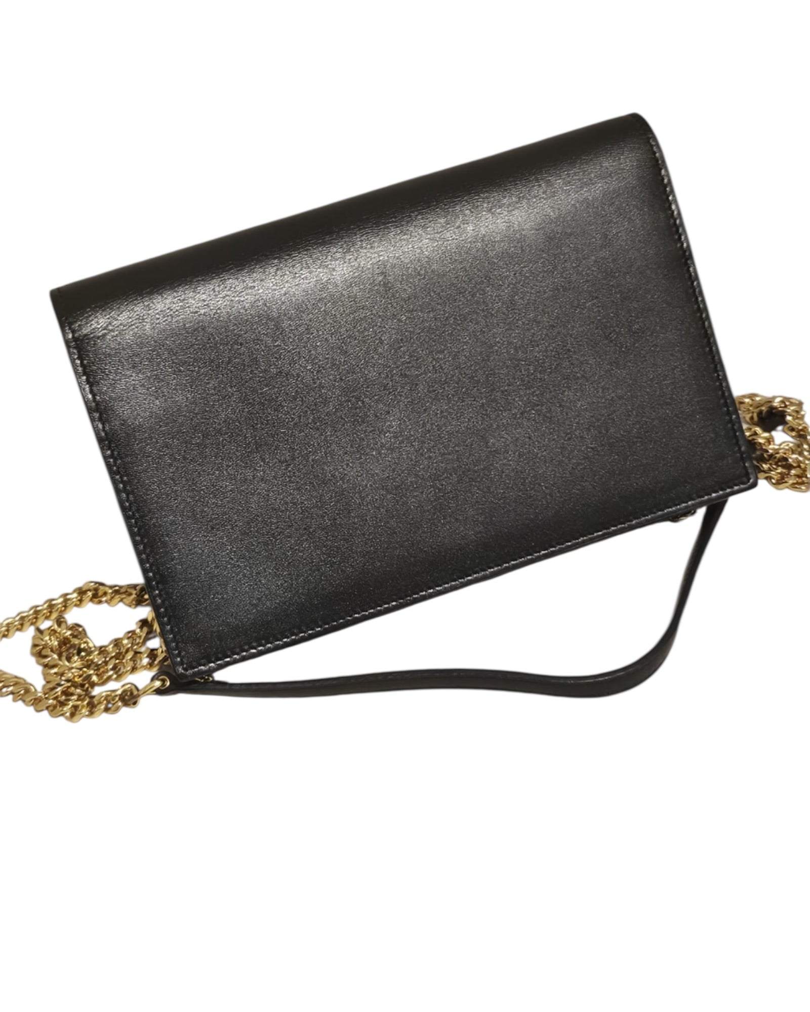 Saint Laurent Black Lambskin Tassel Wallet on Chain - The Luxury Savvy