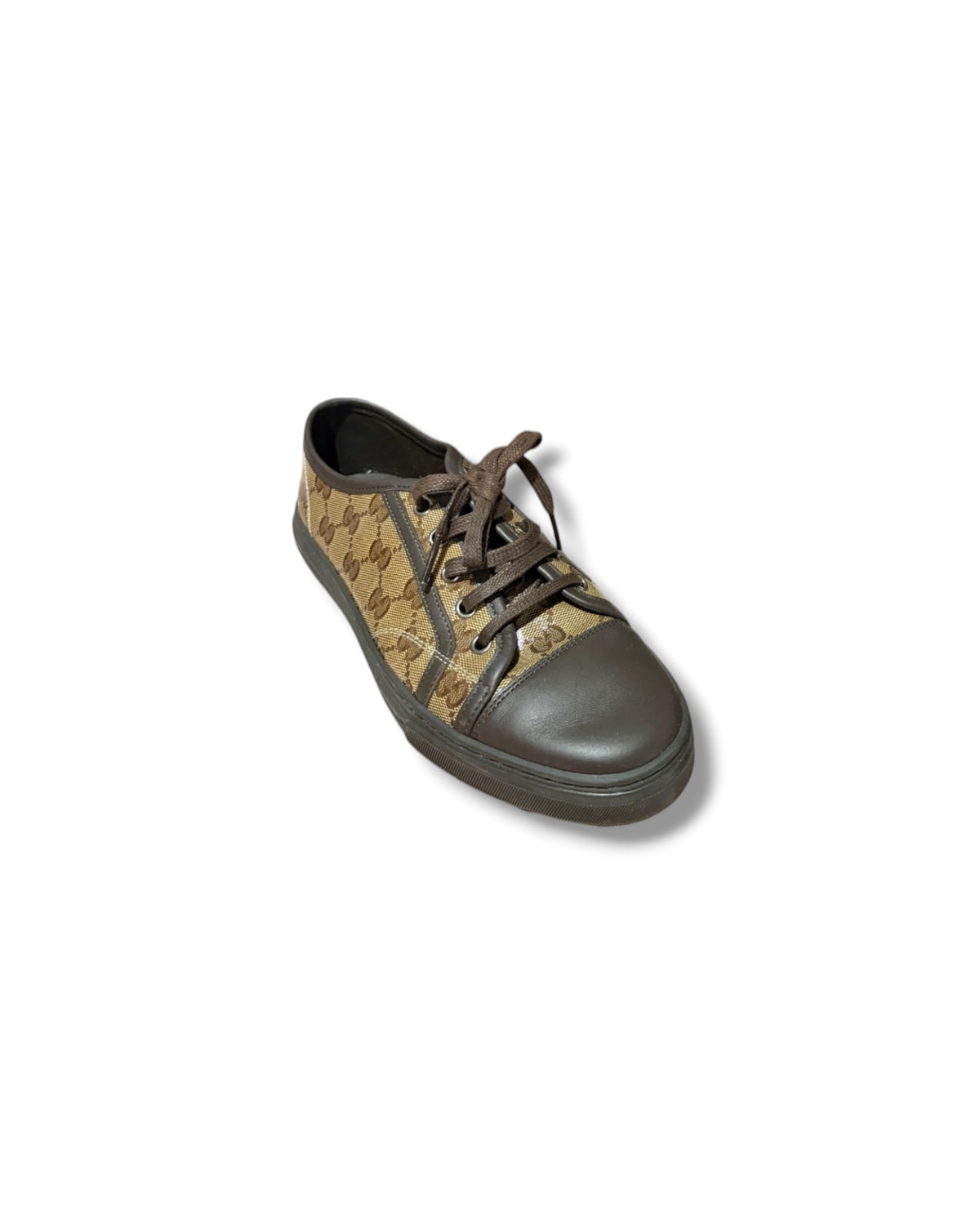 Gucci GG Canvas Low-Top Trainers – Beige/Ebony/Cocoa