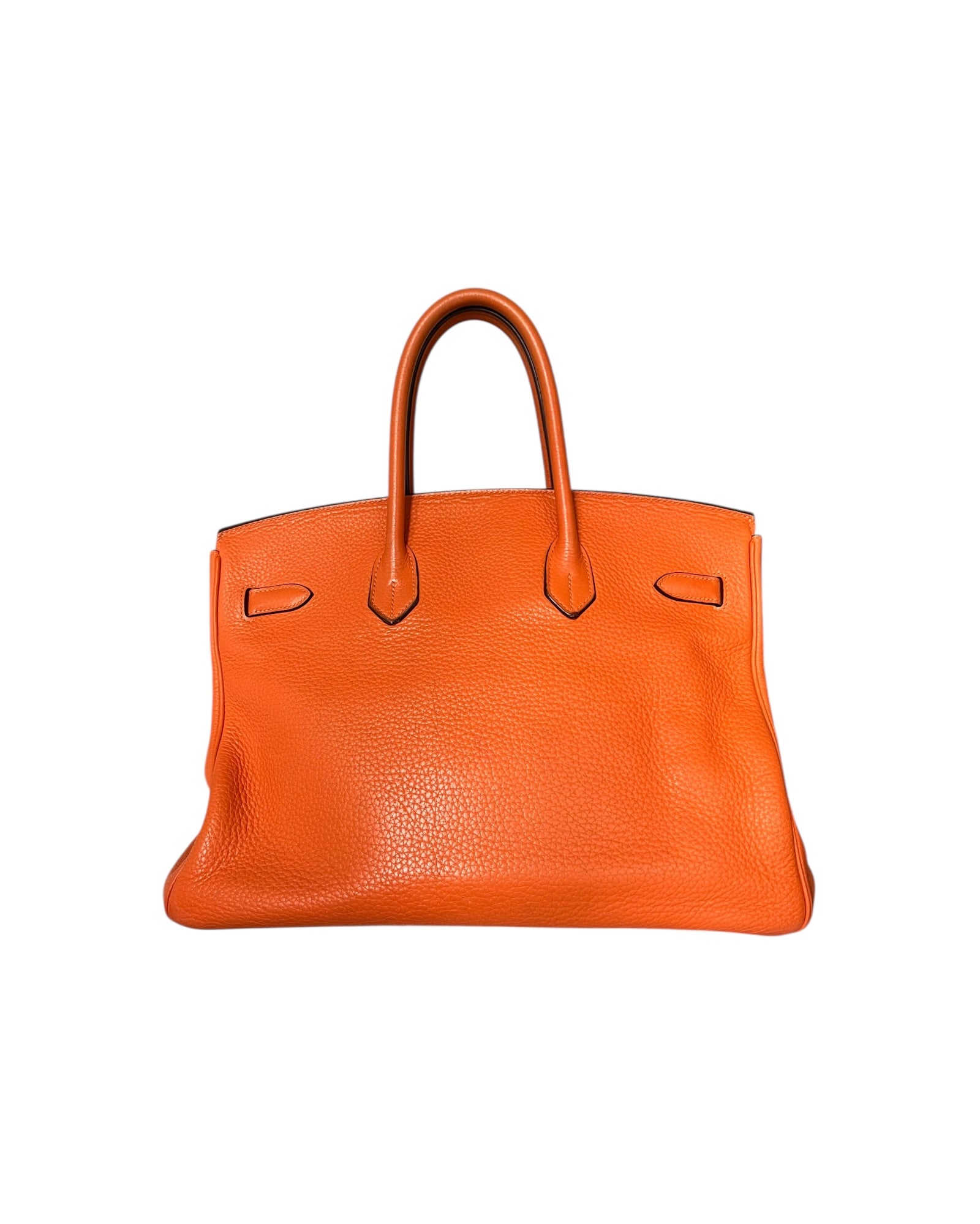 Hermès Birkin 35 Orange Clemence Leather | Very Good Pre-Owned Condition - The Luxury Savvy