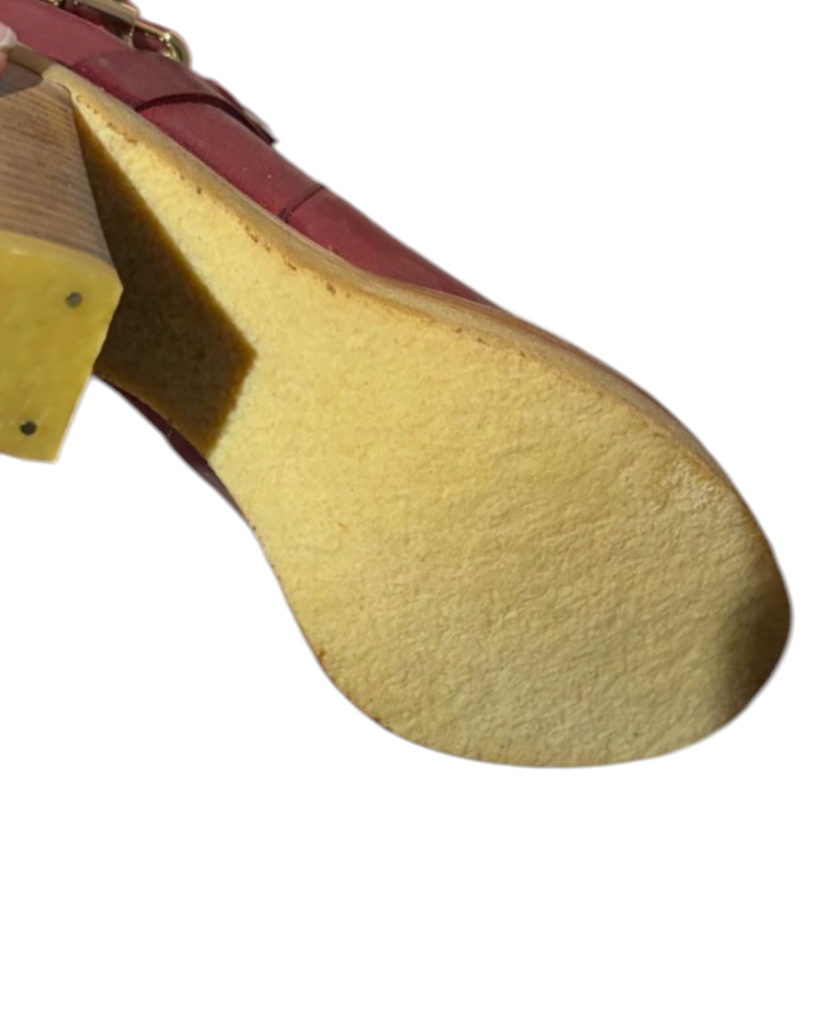 Mulberry Burgundy Red Leather Calf-Length Boots – Gold-Tone Horsebit Detail