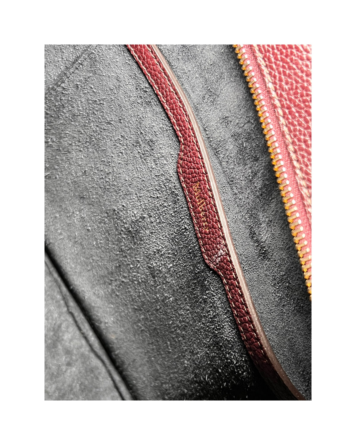 Mulberry College Stripe Tote Burgundy