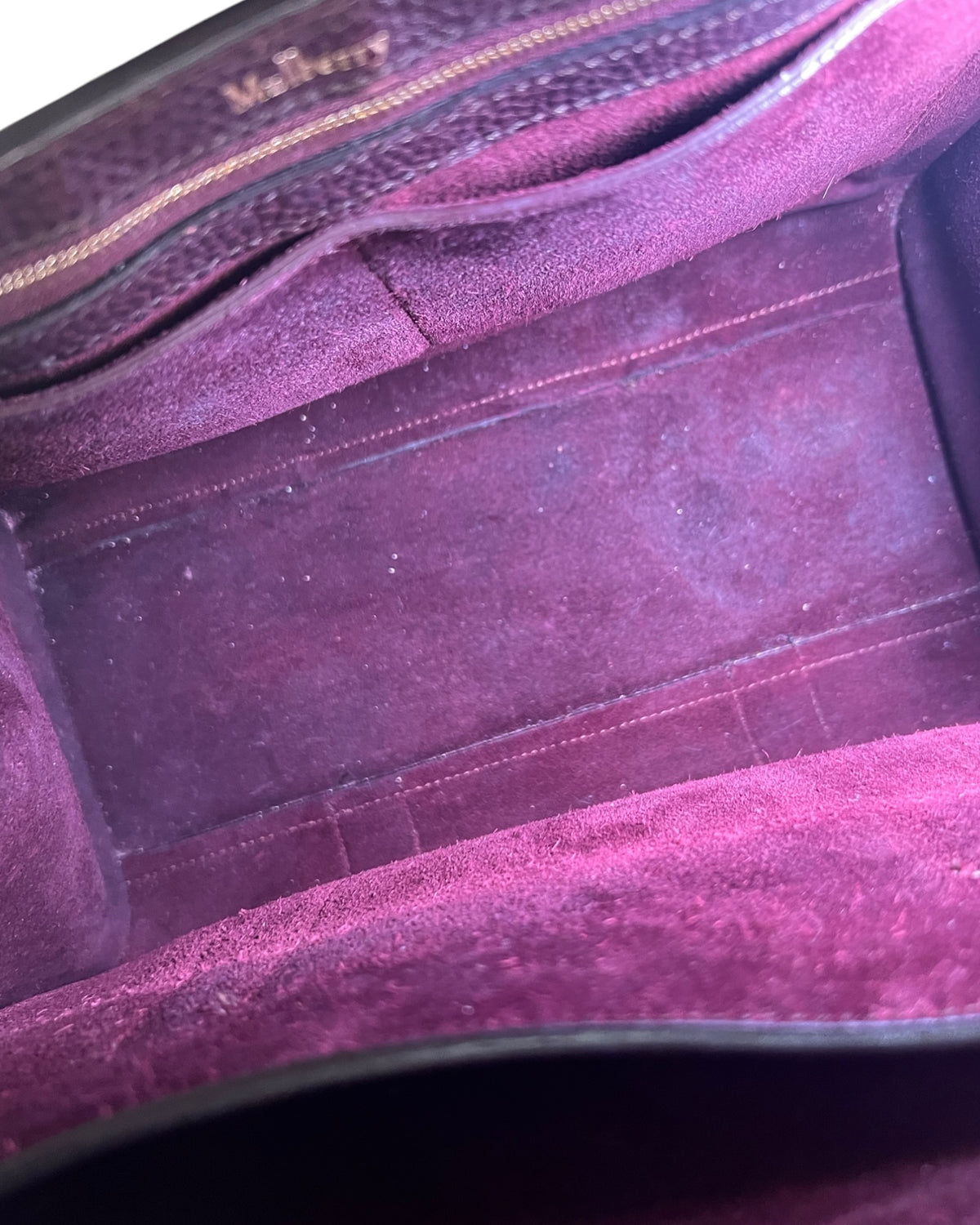 Mulberry Bayswater with Strap in Oxblood Grained Leather – Gold Hardware