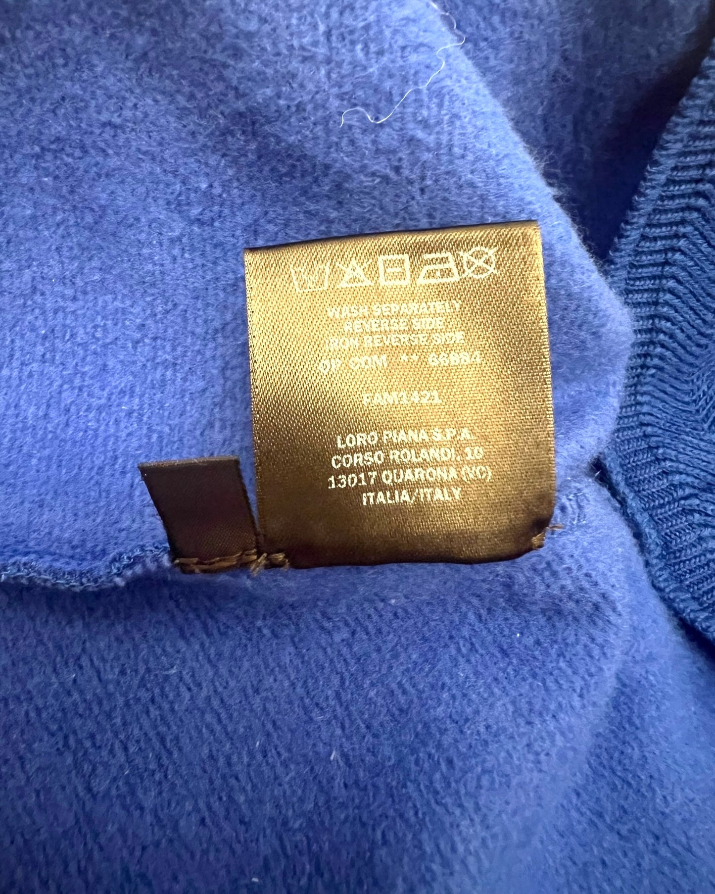 Loro Piana Royal Blue Cotton Sweatshirt – Size M - The Luxury Savvy