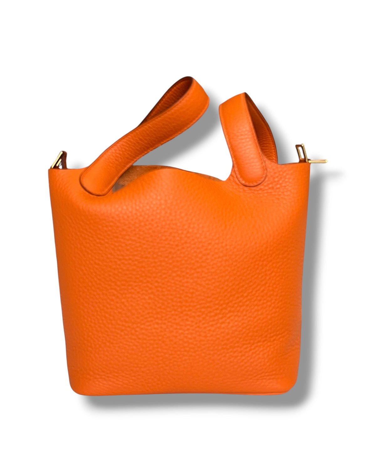Hermès Picotin 18 Orange H Taurillon Clemence Gold Hardware