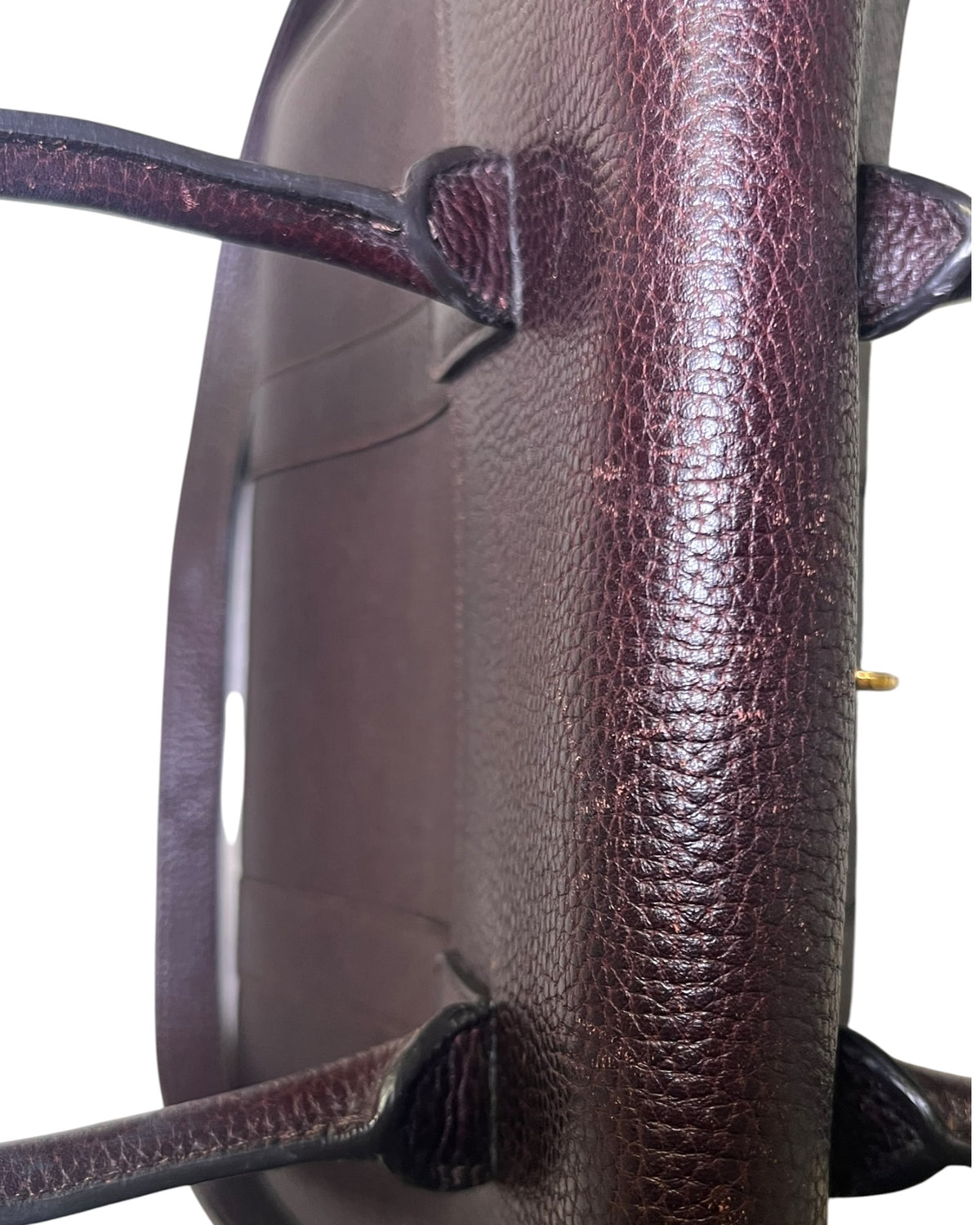 Mulberry Bayswater with Strap in Oxblood Grained Leather – Gold Hardware