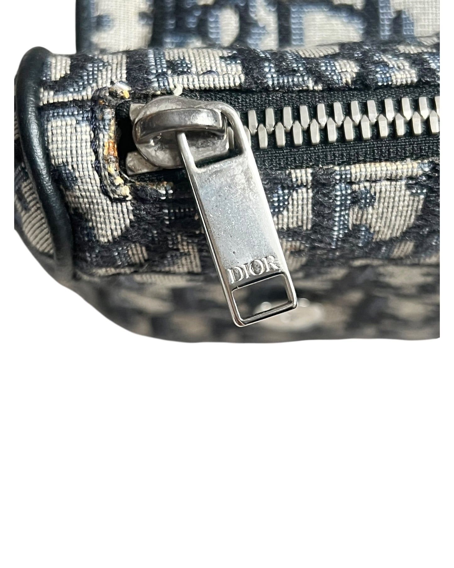 Christian Dior Saddle Bag – Beige & Black Dior Oblique Jacquard Crossbody Bag