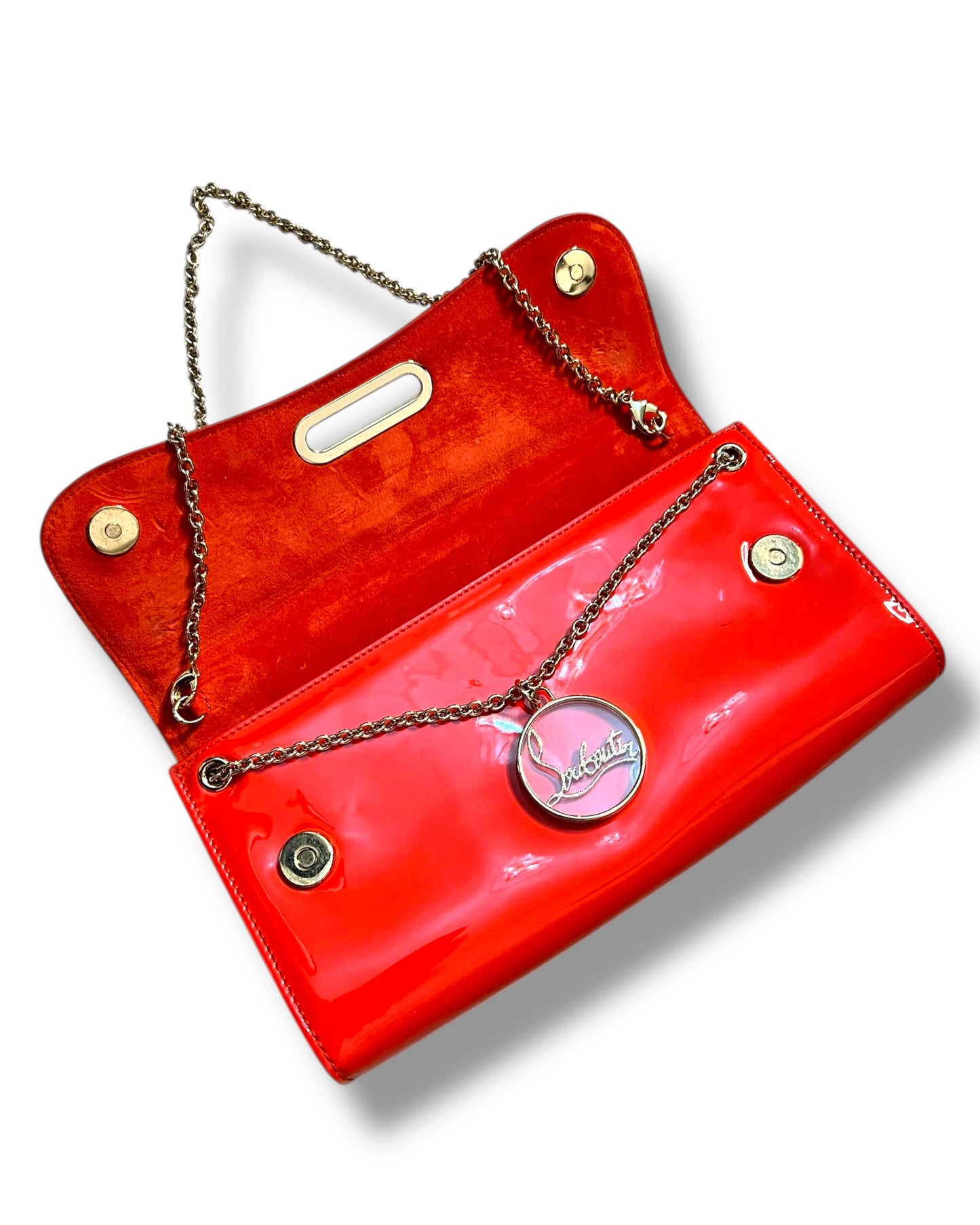 Christian Louboutin Riviera Clutch – Red Patent Calf