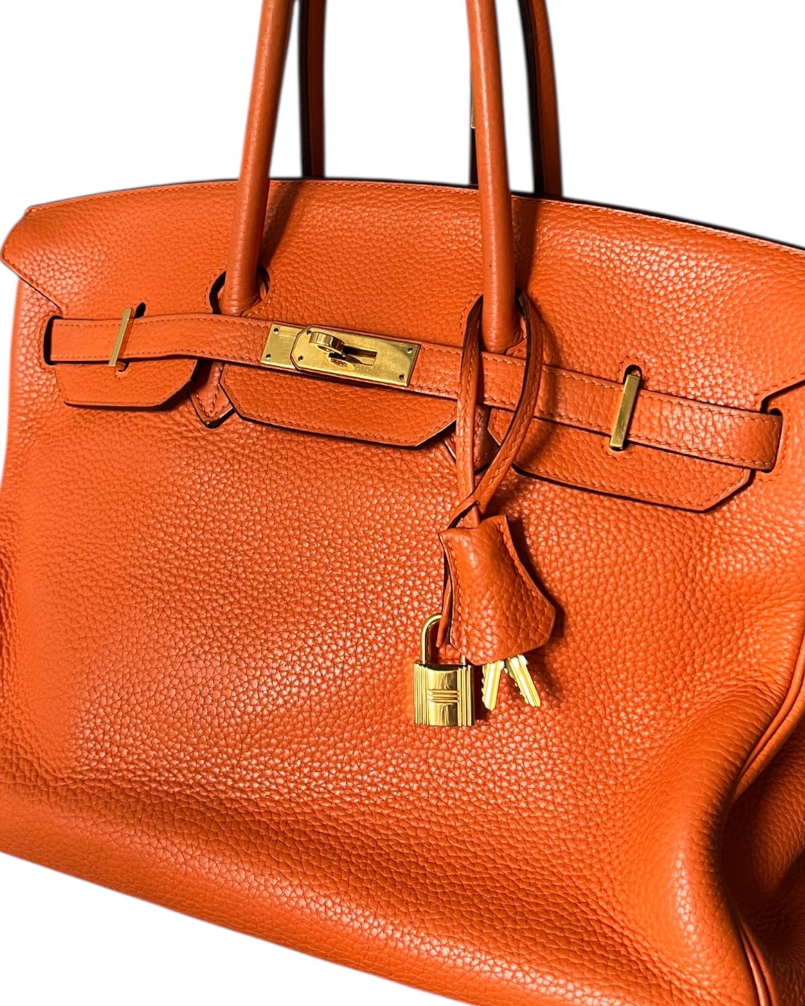 Hermès Birkin 35 Orange Clemence Leather | Very Good Pre-Owned Condition - The Luxury Savvy