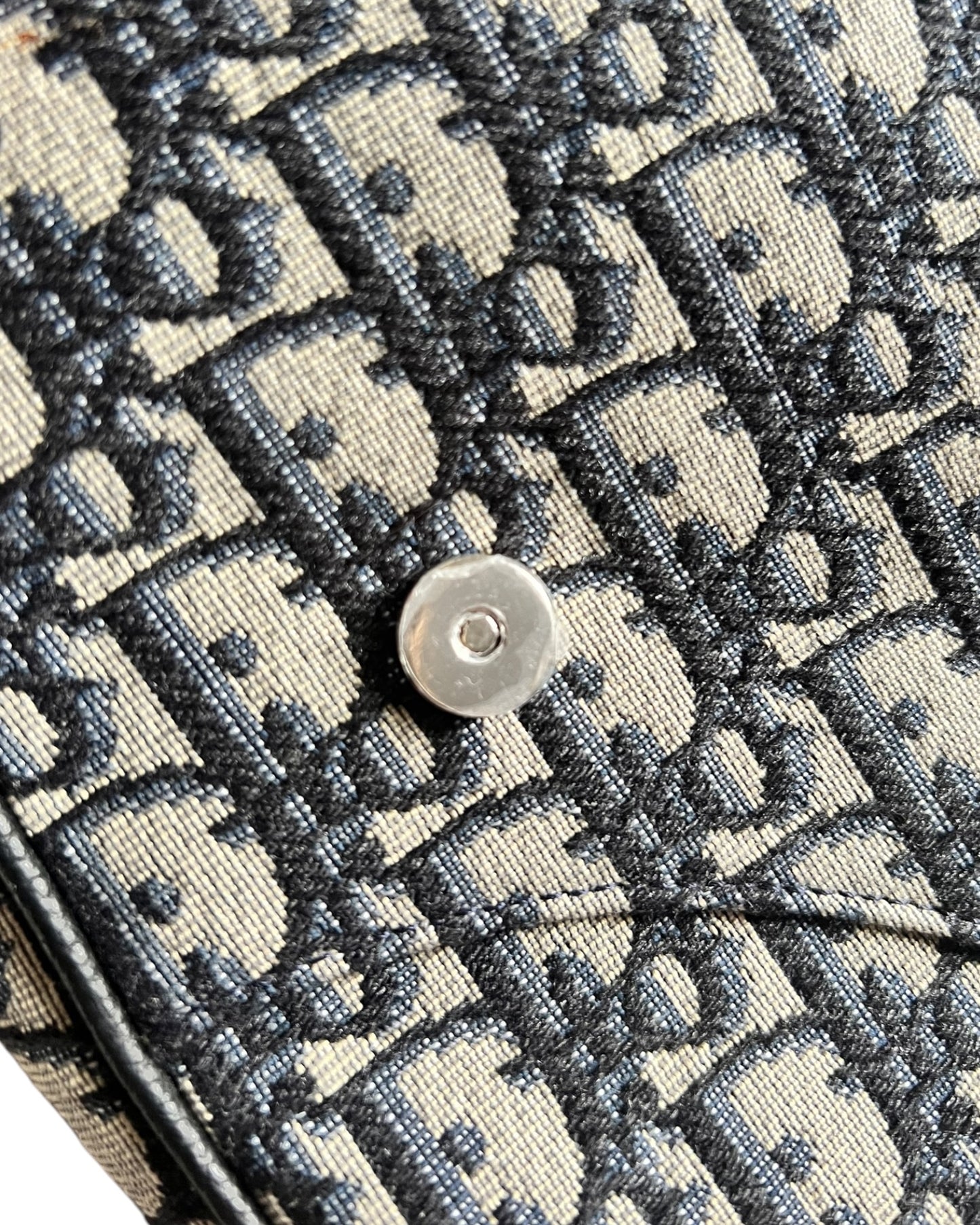 Christian Dior Saddle Bag – Beige & Black Dior Oblique Jacquard Crossbody Bag