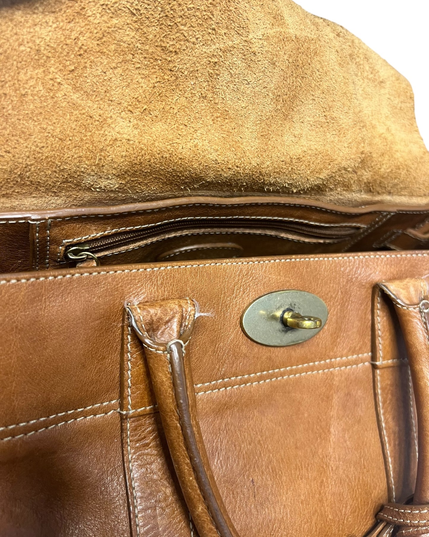 Mulberry Bayswater Natural Vegetable Tanned Leather Satchel in Oak - The Luxury Savvy