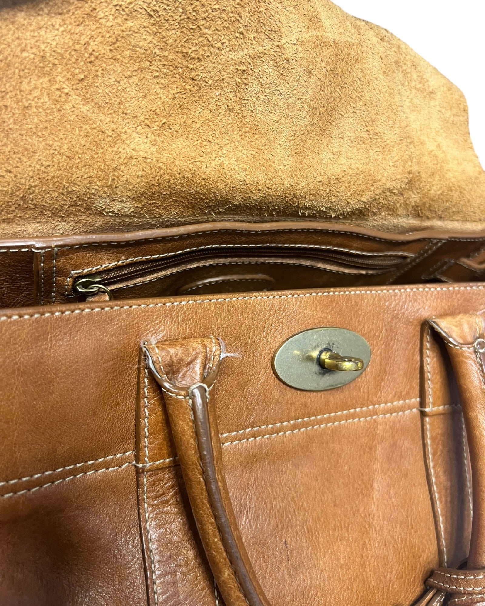 Mulberry Bayswater Natural Vegetable Tanned Leather Satchel in Oak - The Luxury Savvy