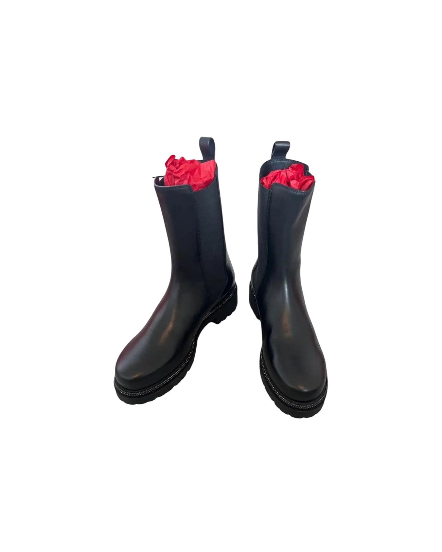René Caovilla Bika Black Leather Chelsea Boots | Size EU 37