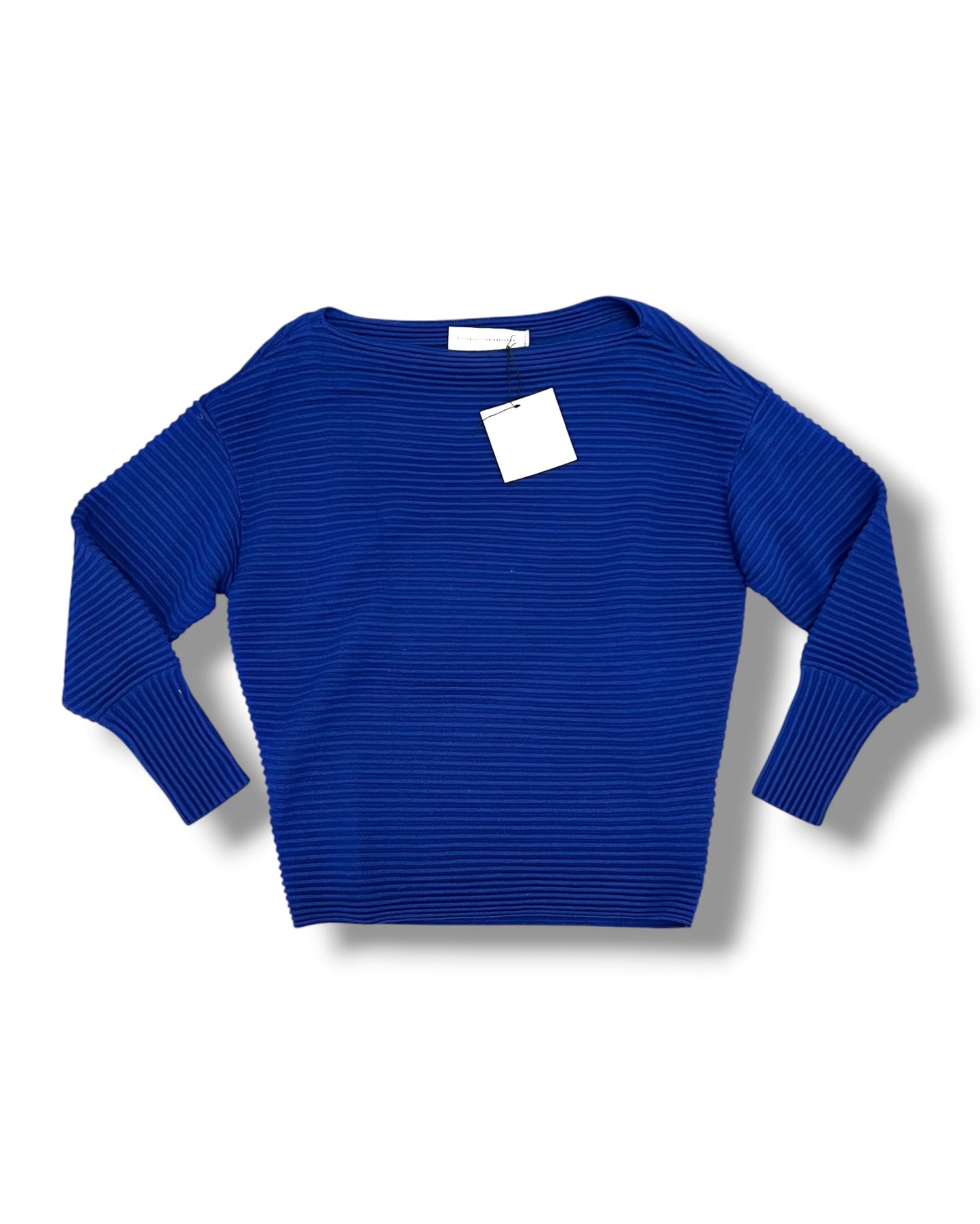 Victoria, Victoria Beckham Ribbed Wool Jumper – Cobalt Blue – Size M