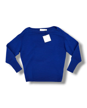 Victoria, Victoria Beckham Ribbed Wool Jumper – Cobalt Blue – Size M