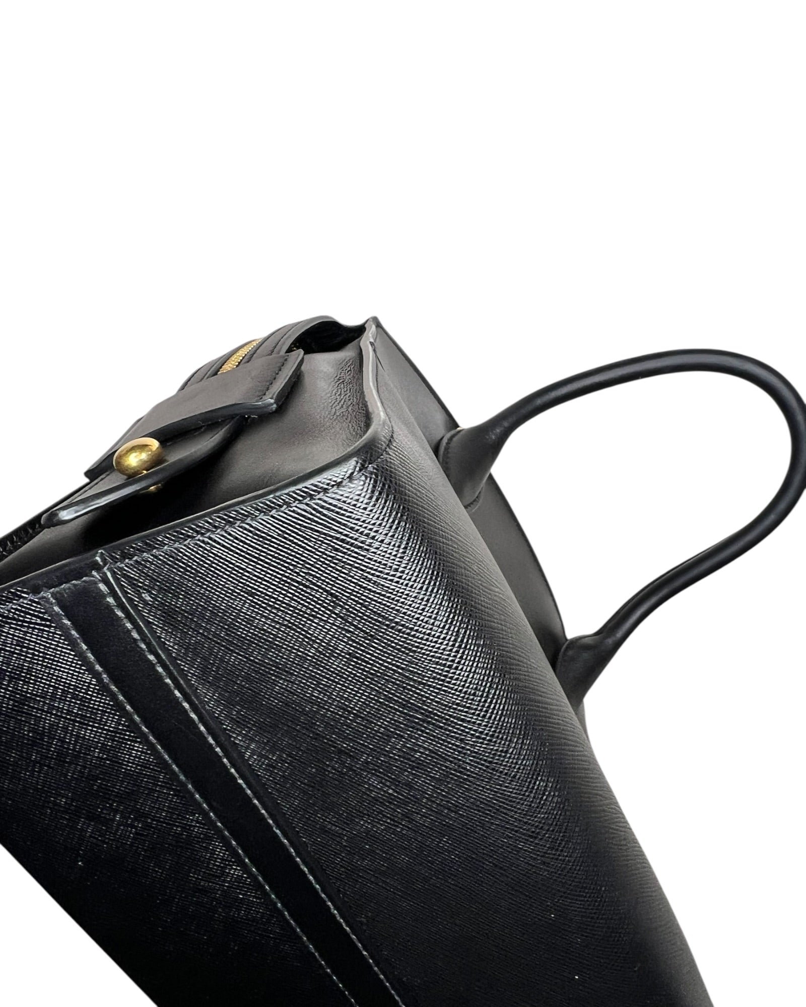 Prada Saffiano City Tote Bag – Black (Nero) - The Luxury Savvy
