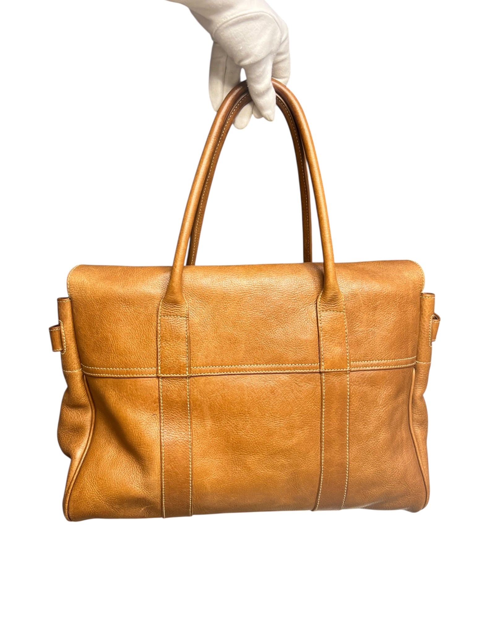 Mulberry Bayswater Small Classic Grain Leather Bag in Oak - The Luxury Savvy