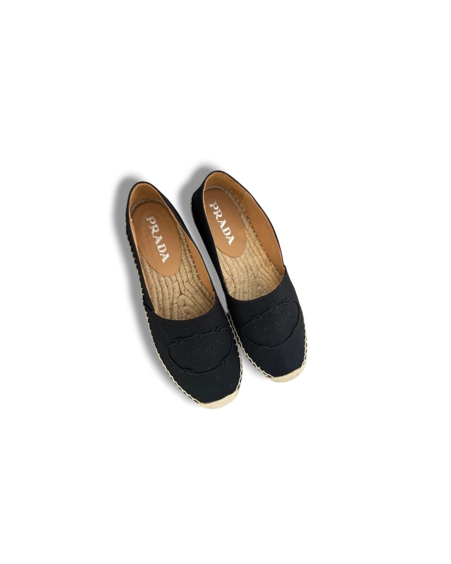 Prada Black Logo Espadrilles | Size EU 37